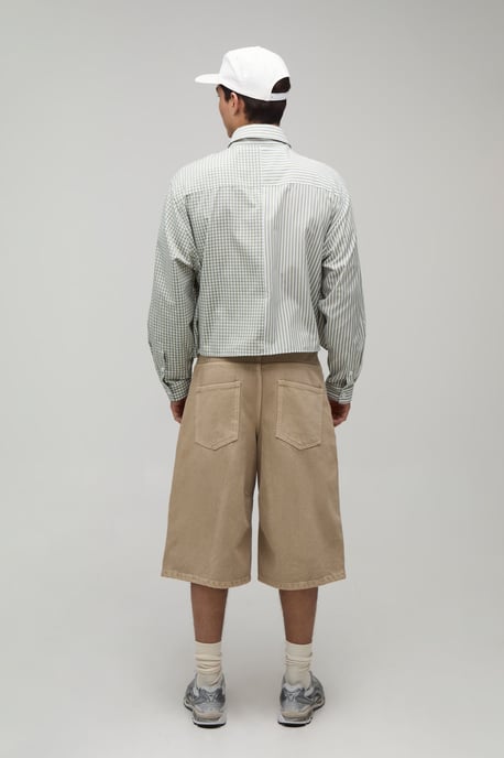 Crop Boxy Spliced Front Print Shirt - Image 2