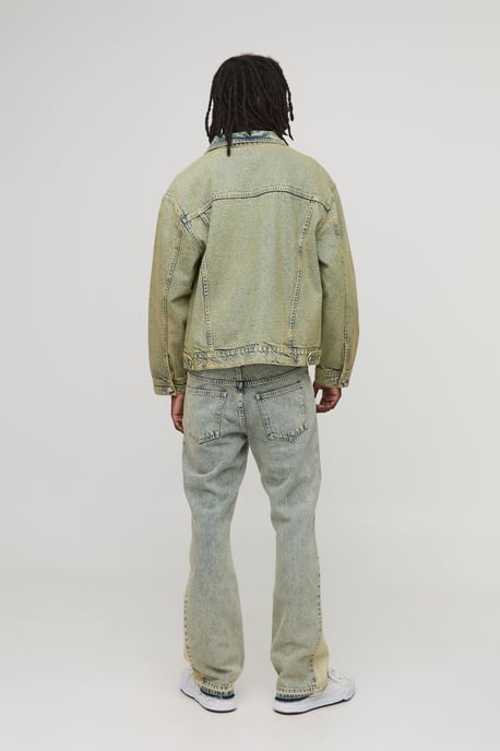 Slim Flared Cross Applique Panelled Jeans - Image 2