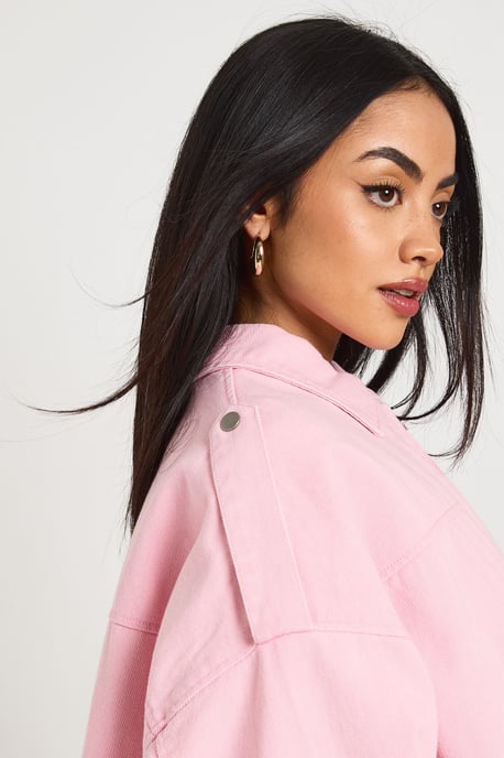 Oversized Denim Bomber - Image 4