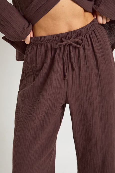 Tall Muslin Long Sleeve Shirt & Trouser Pyjama Set - Image 4