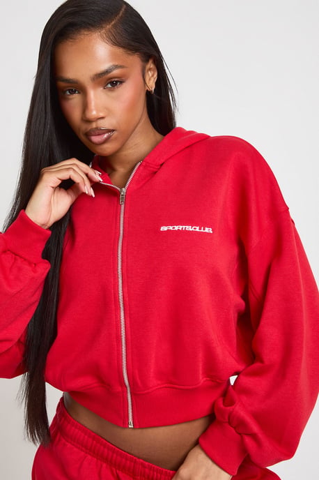 Sports Club Embroidered Zip Though Hoodie - Image 4