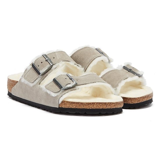 Birkenstock Arizona Shearling Stone Munt Sandalen - Image 1