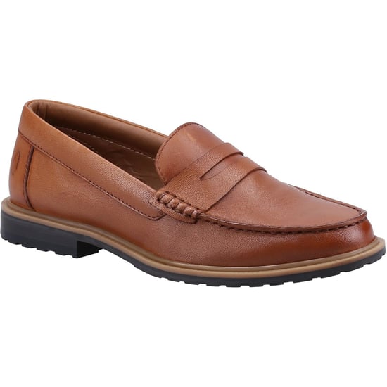 Hush Puppies Verity Slip On Leren Damesslippers In Tan. - Image 1