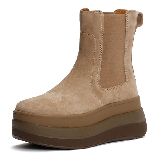 FitFlop F-Mode Suède Dames Beige Laarzen - Image 3