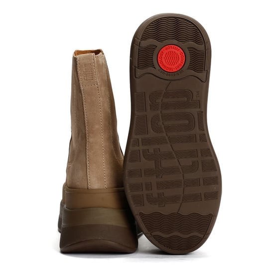 FitFlop F-Mode Suède Dames Beige Laarzen - Image 4