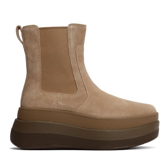 FitFlop F-Mode Suède Dames Beige Laarzen - Image 5
