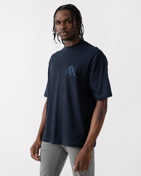 Monogram Logo T-Shirt in Dark Blue - Image 1