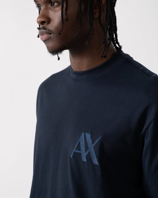 Monogram Logo T-Shirt in Dark Blue - Image 3