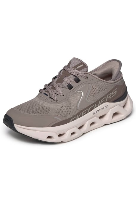 Skechers Slip-Ins Glide Step Altus Mesh Dam Khaki Sneaker - Image 4