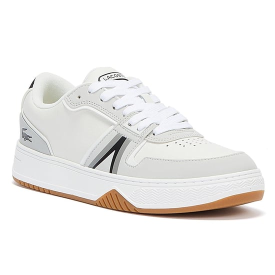 Lacoste L001 0722 2 Mens White / Black Trainers - Image 2