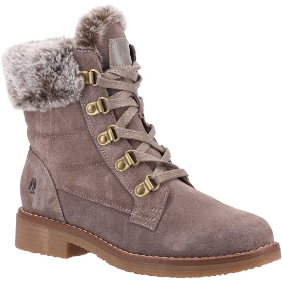 Hush Puppies Florence Leather Women's Taupe Boots - Image 1