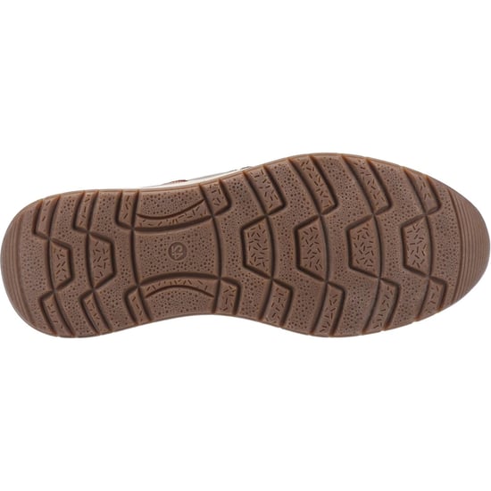 Hush Puppies Cole Läder Herrskor I En Blandning Av Khaki/Marinblå/Beige Läder - Image 3