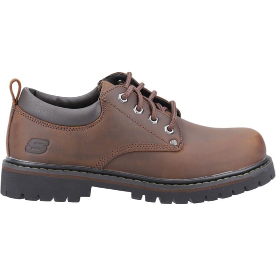 Skechers Tom Cats Leren Heren Donkerbruine Veterschoenen - Image 5
