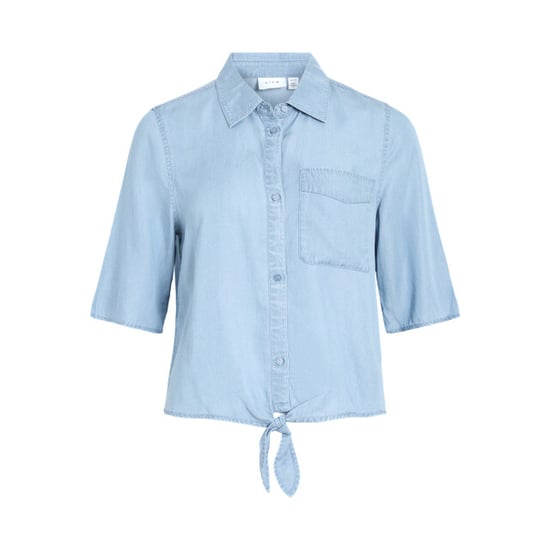 Vila Vitea 2/4 tie denim top - Image 2