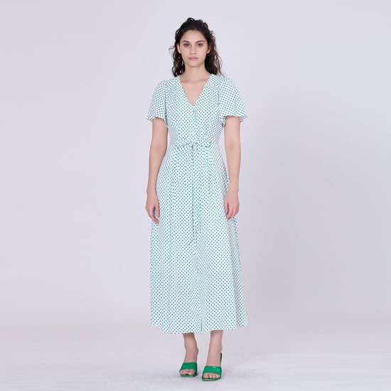 Polka stip flard shirt-jurk - Image 4