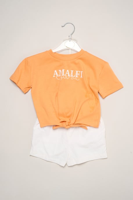 Amalfi Coast Printed Tee and Linen Shorts - Image 1