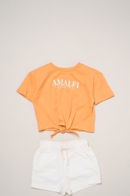 Amalfi Coast Printed Tee and Linen Shorts - Image 2