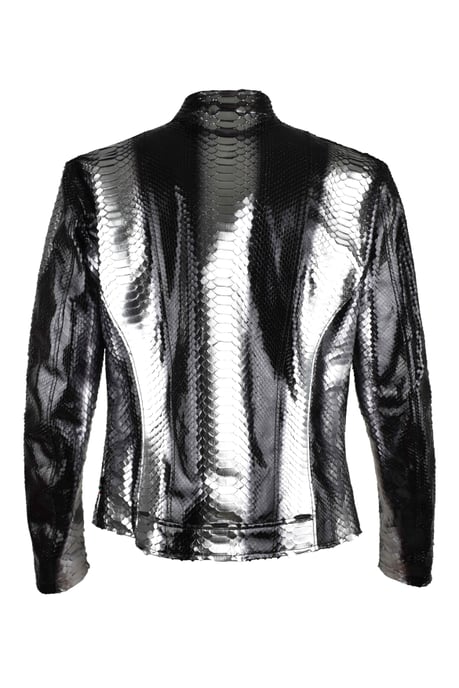 Philipp Plein Läderjacka Silver - Image 2