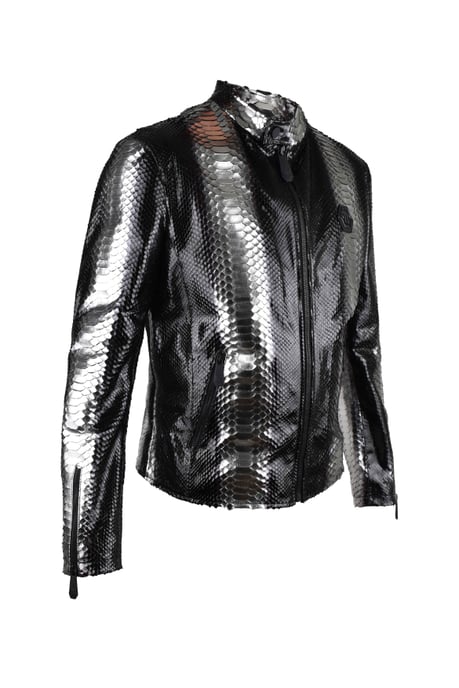 Philipp Plein Läderjacka Silver - Image 5