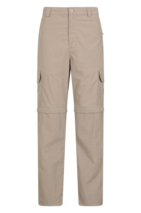 'Explore' Men's Convertible Trousers Quick Drying Fade Resistant Zip Off Pants Beige - Image 5