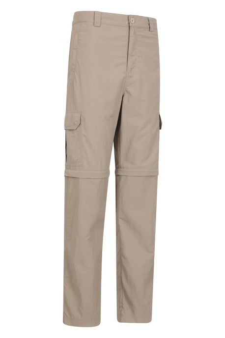 'Explore' Men's Convertible Trousers Quick Drying Fade Resistant Zip Off Pants Beige - Image 6