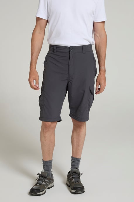 'Explore' Men's Convertible Trousers Quick Drying Fade Resistant Zip Off Pants Grey - Image 4