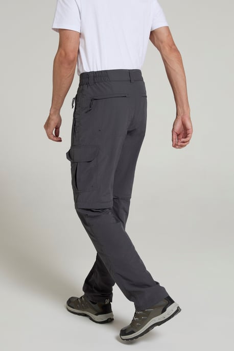 'Explore' Men's Convertible Trousers Quick Drying Fade Resistant Zip Off Pants Grey - Image 5