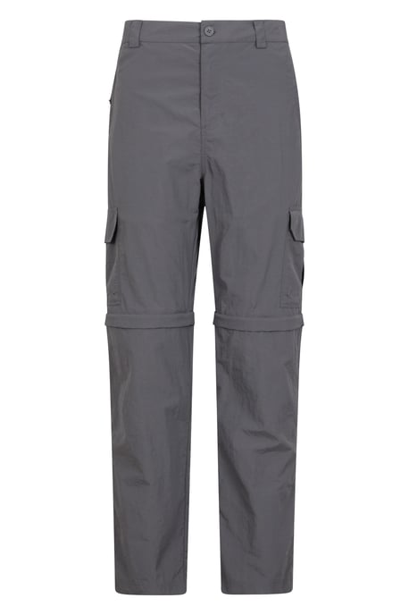 'Explore' Men's Convertible Trousers Quick Drying Fade Resistant Zip Off Pants Grey - Image 6