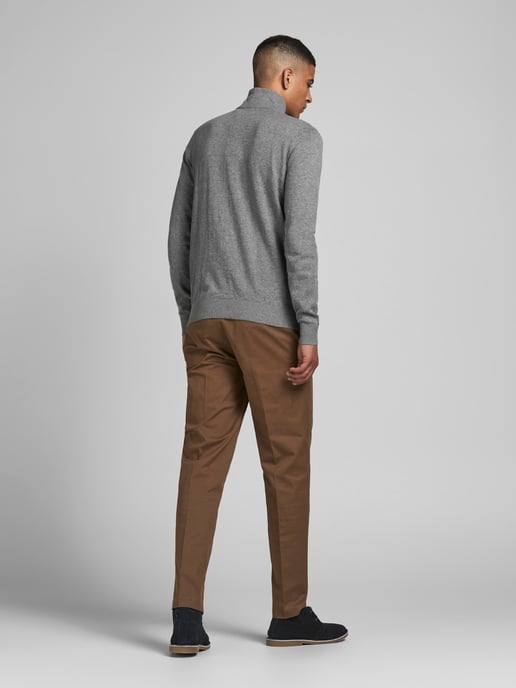 Jack & Jones Tröja Emil Knit Halvdragkedja Grå - Image 3