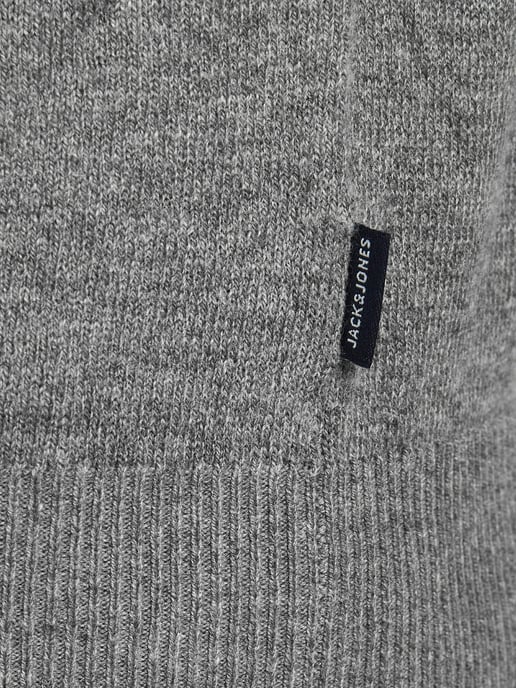 Jack & Jones Tröja Emil Knit Halvdragkedja Grå - Image 5
