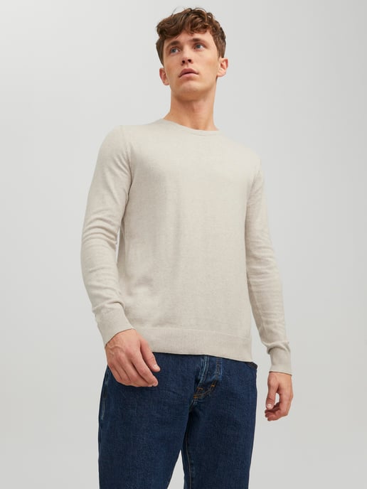Jack & Jones Tröja Emil Stickad Rundhalsad Beige - Image 2