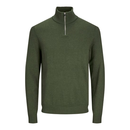 Jack & Jones Tröja Emil Knit Halvdraget Grön - Image 1