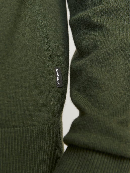Jack & Jones Tröja Emil Knit Halvdraget Grön - Image 5