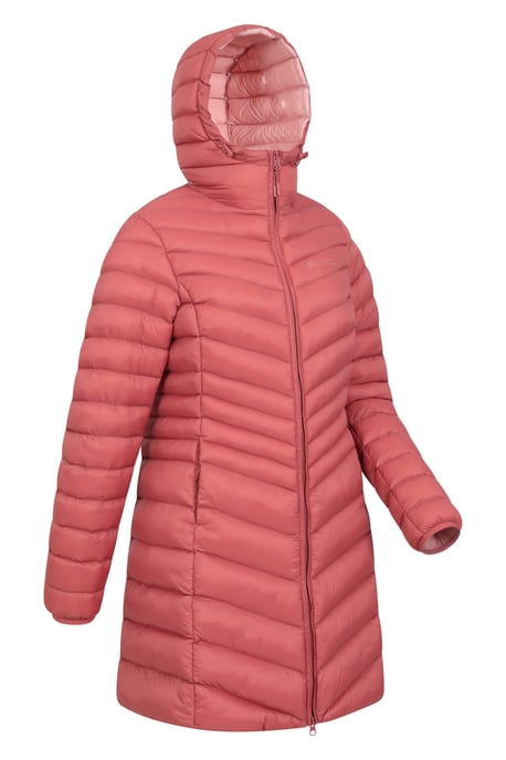 'Florence' Women's Long Padded Jacket Water Resistant Winter Coat Rust - Image 2