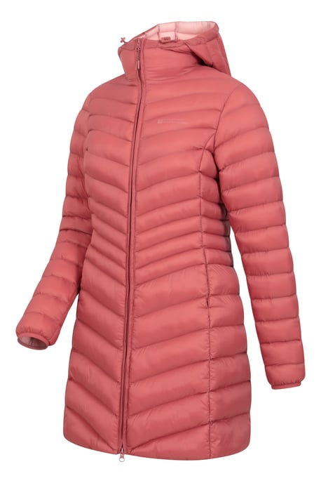 'Florence' Women's Long Padded Jacket Water Resistant Winter Coat Rust - Image 4