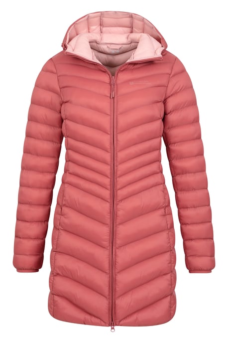 'Florence' Women's Long Padded Jacket Water Resistant Winter Coat Rust - Image 5