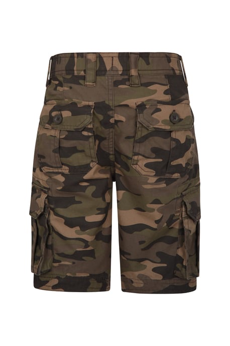 'Camo' Kids Cargo Shorts Cotton Multiple Pockets Comfy Casual Bottoms Khaki - Image 4