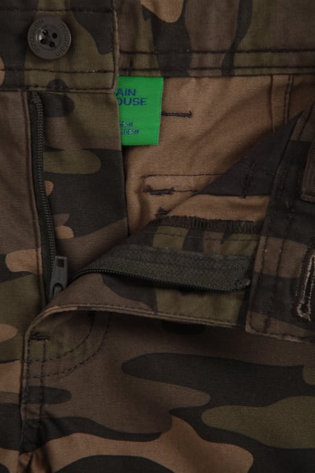 'Camo' Kids Cargo Shorts Cotton Multiple Pockets Comfy Casual Bottoms Khaki - Image 5