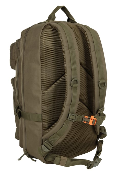 'Legion' Backpack with Rain Cover Emergency Whistle Spacious Hiking Rucksack Khaki - Image 4