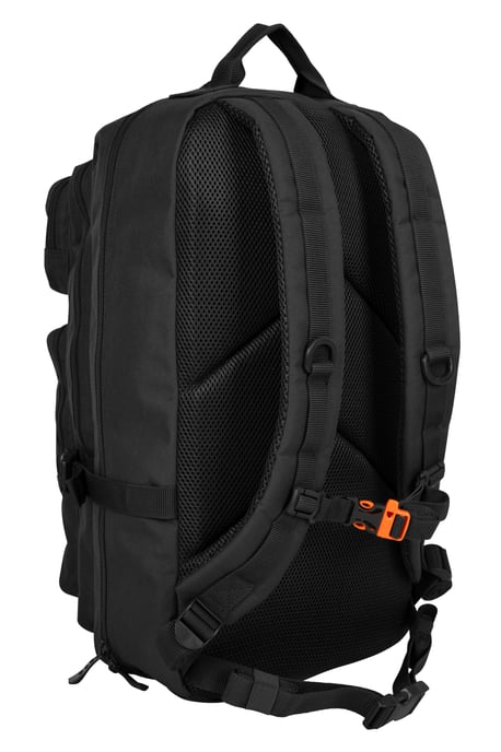 'Legion' Backpack with Rain Cover Emergency Whistle Spacious Hiking Rucksack Black - Image 3