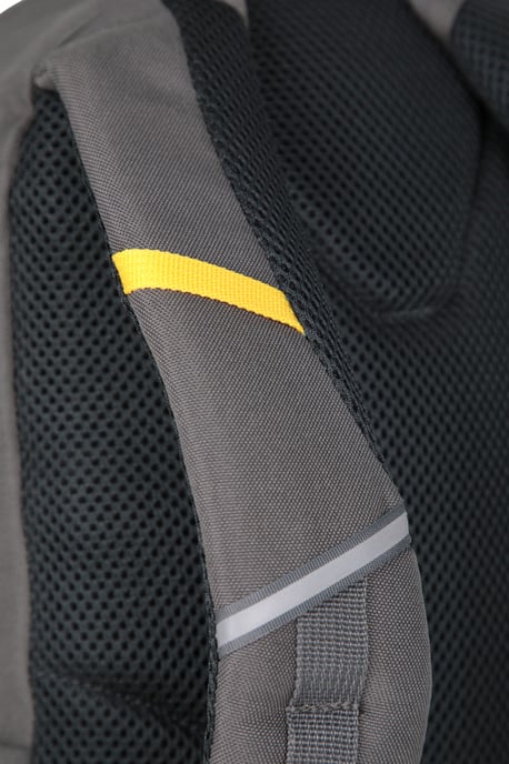 'Pace' Unisex Rucksack Water Resistant Reflective Backpack Grey - Image 4