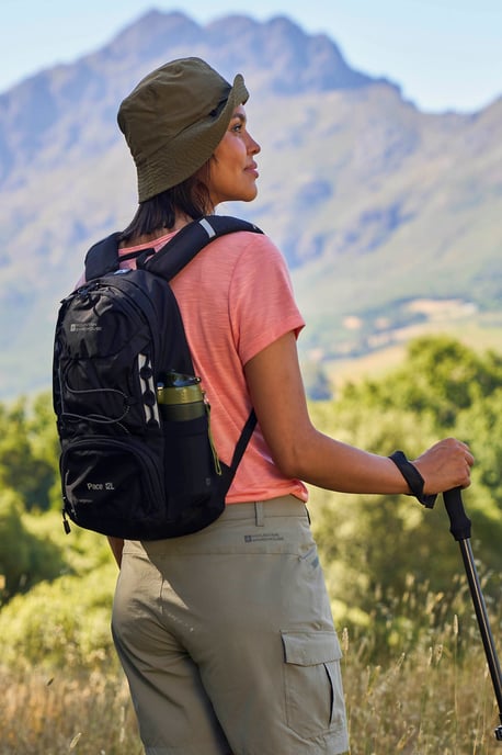 'Pace' Unisex Rucksack Water Resistant Reflective Backpack Black - Image 1
