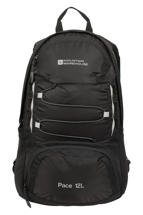 'Pace' Unisex Rucksack Water Resistant Reflective Backpack Black - Image 2