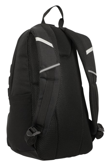 'Pace' Unisex Rucksack Water Resistant Reflective Backpack Black - Image 3