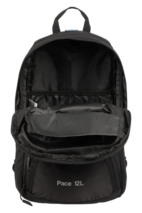 'Pace' Unisex Rucksack Water Resistant Reflective Backpack Black - Image 4