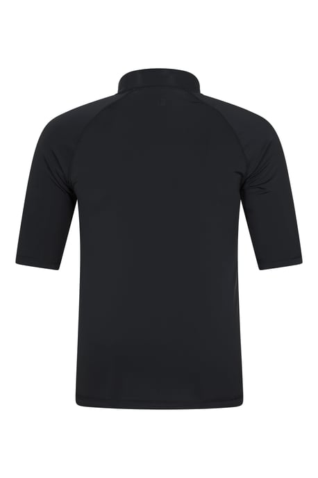 Men's UV Rash Vest Sun Protection Quick Drying Swimwear Stretchy Beach Surf Top Black - Image 3
