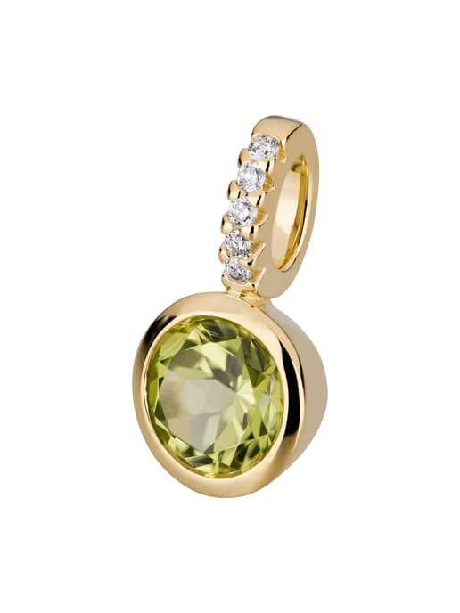 Orolino Trailer Gold 585 mit 5x Brillant zus. 0,02ct. und Peridot - Image 2
