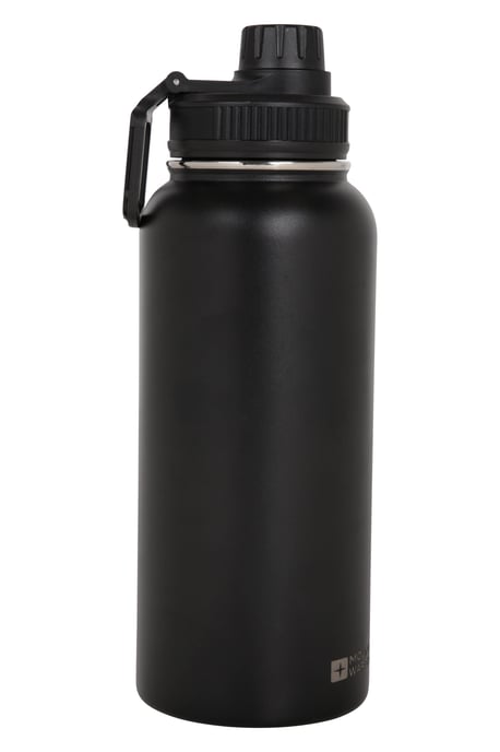 Insulated Water Bottle with Handle Stainless Steel Lightweight Easy Clean Black - Image 2