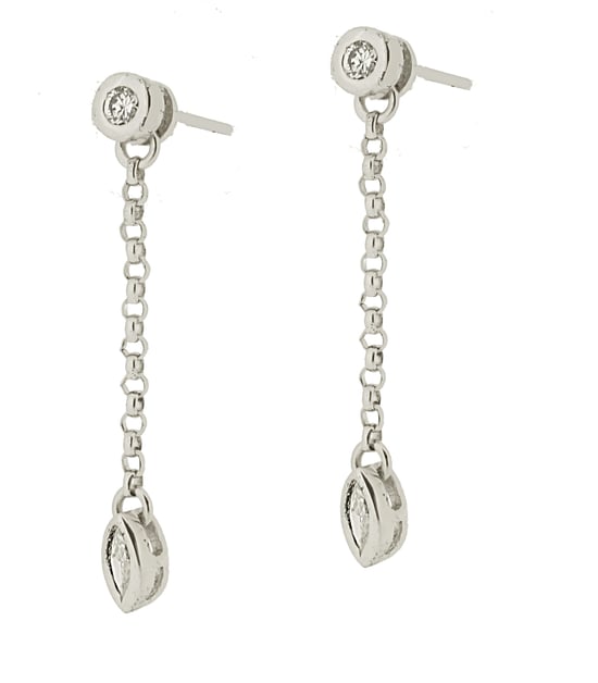 Orphelia Dames 925 Sterling Zilveren Oorbellen - Zilver ZO-5488 - Image 1