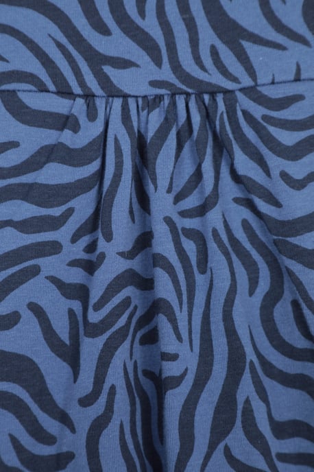Orchid Patterned Women's UV Summer Dress with Side Pockets Holiday Beach Dress Dark Blue - Image 4